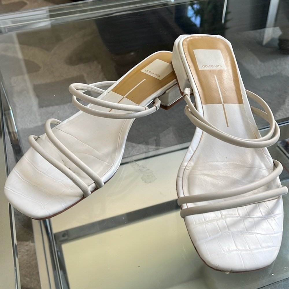 Dolce Vita cream strappy sandals